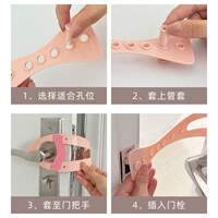 Pet door gap retention tool: Cat free entry and exit, dog bedroom isolation door stop retention device, cat door opening clip thumbnail 4