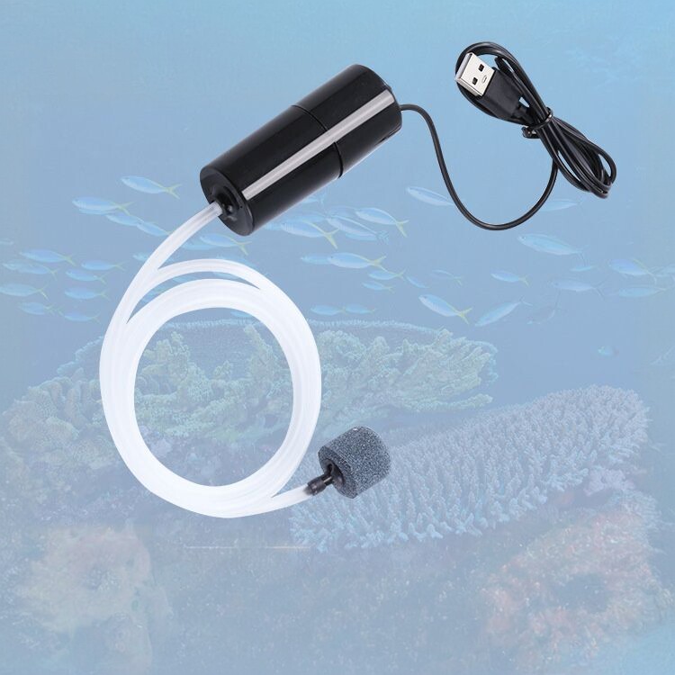增氧泵 USB便携式鱼缸养鱼水族用品迷你型氧气泵超静音钓鱼增氧机