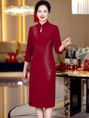 高贵年轻 新款 高档新款 喜妈妈婚宴礼服结婚喜婆婆2025年新中式