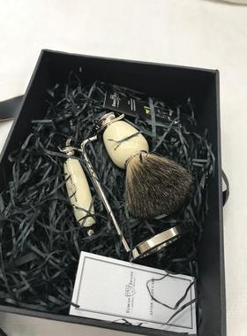 英国Edwin Jagger复古剃须刀三刀片手动刮胡刀胡须刀套装佳节礼物