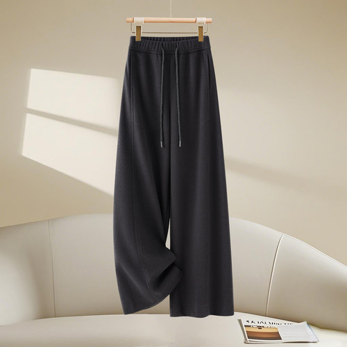 【超舒服】高端蚕丝羊毛阔腿裤