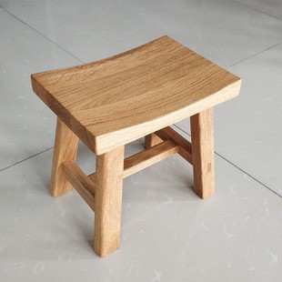 HG创意小木凳木头凳子矮凳白橡木客厅实木小方凳大人结实小板凳