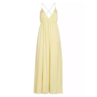 Zimmermann 新款 连衣裙女式 全球代购 专柜淡黄色吊带式 露背长裙
