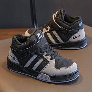 回力男童棉鞋2025冬季新款加棉保暖鞋女童板鞋高帮冬鞋儿童二棉鞋