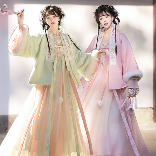 2025新款汉服女冬季披袄唐制襦裙