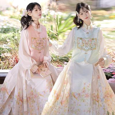 九笙新中式明制汉服马甲马面裙