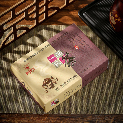 【2022版一品茯茶】湘益茯茶金花茯砖茶黑砖茶安化黑茶非遗技艺