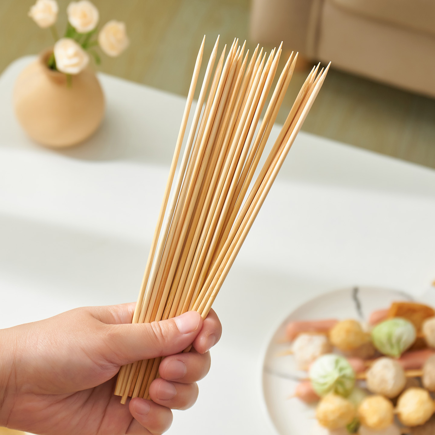 爱厨家一次性烧烤竹签羊肉串签子