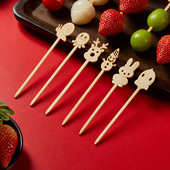 可爱卡通竹签糖葫芦串签冰糖葫芦制作材料儿童小串一次性水果签子