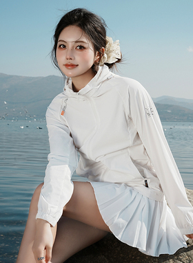 阿莱狼爪夏季男女情侣款冰丝机包防紫外线新款轻薄透气防晒皮肤衣