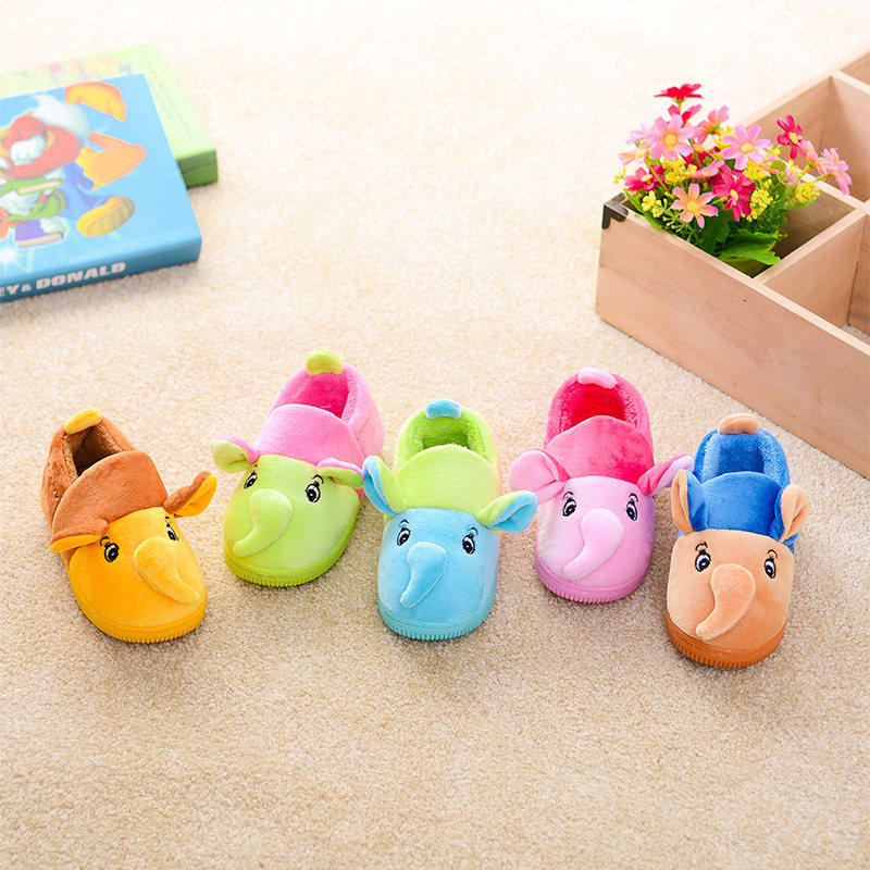 Pantoufles enfants en suède pour hiver - semelle caoutchouc - Ref 1004922 Image 5