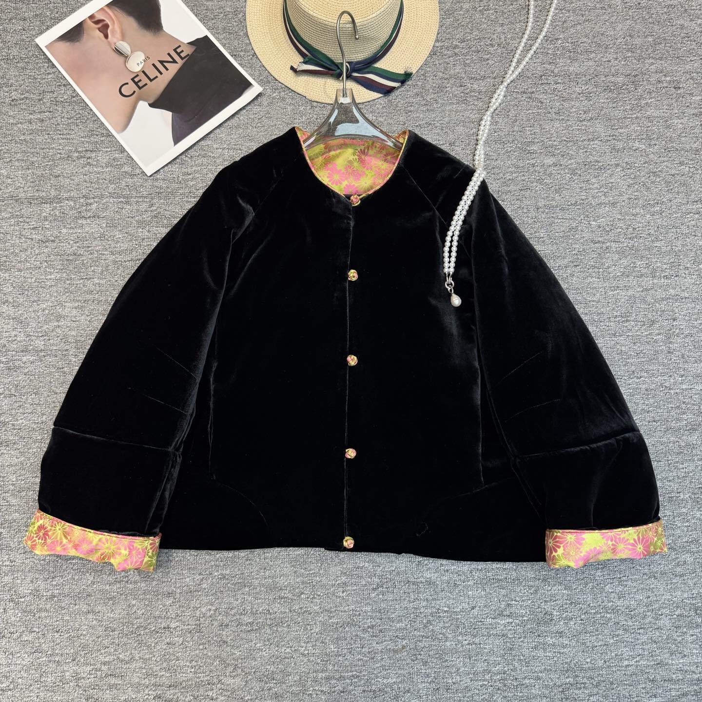 LC绒夹棉弯刀袖设计洋气时髦气质保暖棉服外套251999