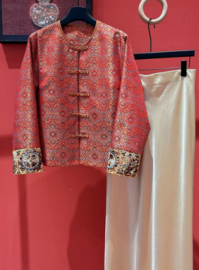 LC26年早春早春上新新中式优雅气质国风盘扣提花短外套xx7878