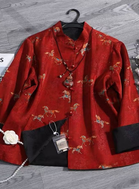 LC早春极简大牌老钱新中式马到成功双面穿短外套YS1-2456