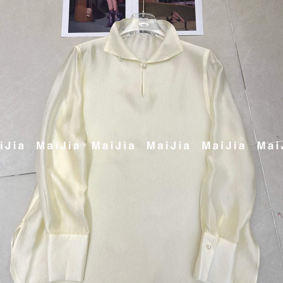 LC-26年早春极简立领飘逸气质双层上衣小衫YS1-J458,女装/女士精品,毛针织衫,淘宝优惠券,粉丝福利购,淘宝优惠卷