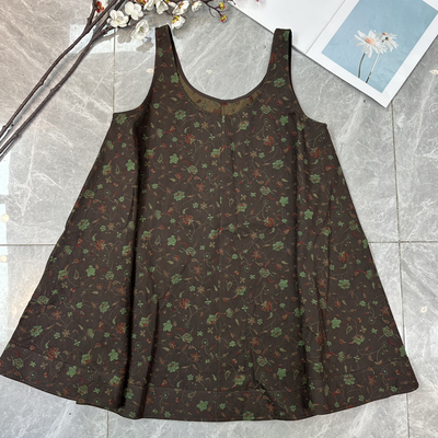 LC-2026夏上新棉色织提花吊带背心连衣裙YS152-B12