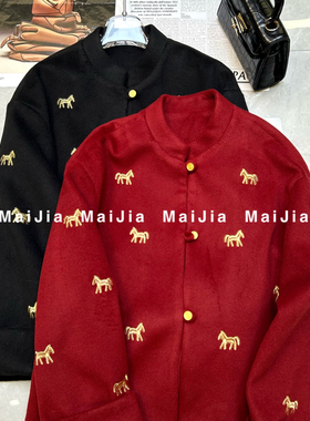 LC重工刺绣小马短外套（含30）J373