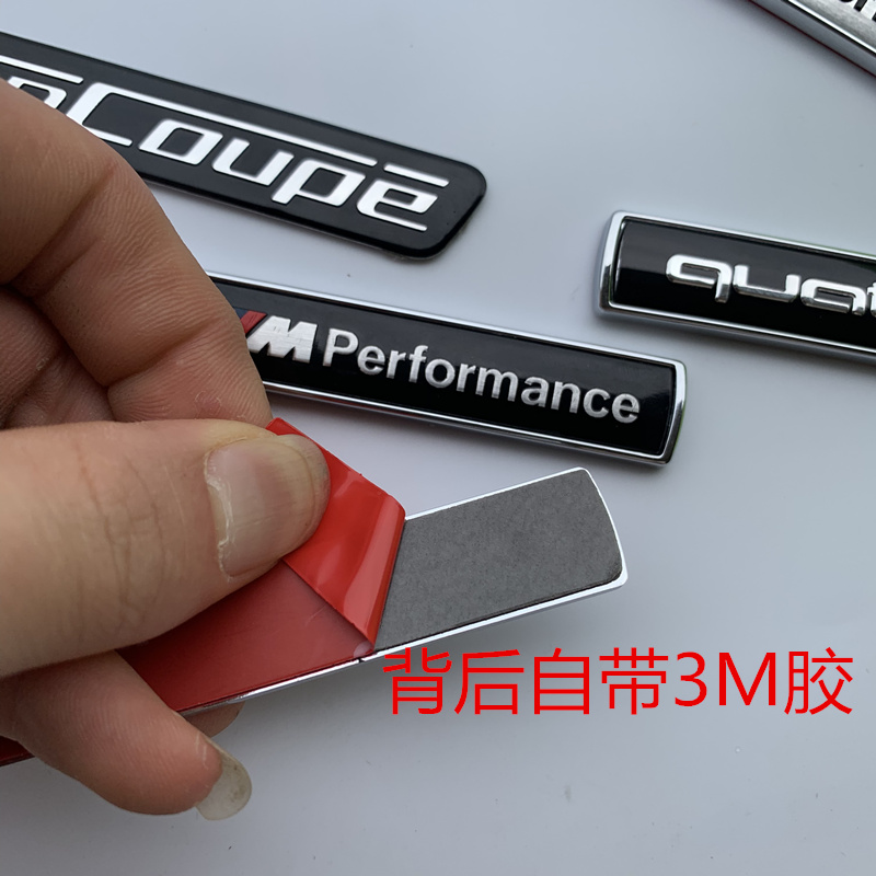 适用于新款宝马mperformance车标grancoupe贴5系改装侧标后尾标志