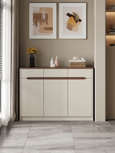 ENF实木阳台储物柜防晒置物柜靠墙一体杂物收纳柜子飘窗矮柜定制