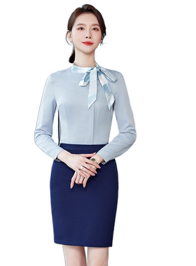 长袖衬衫气质前台工作服套裙正装