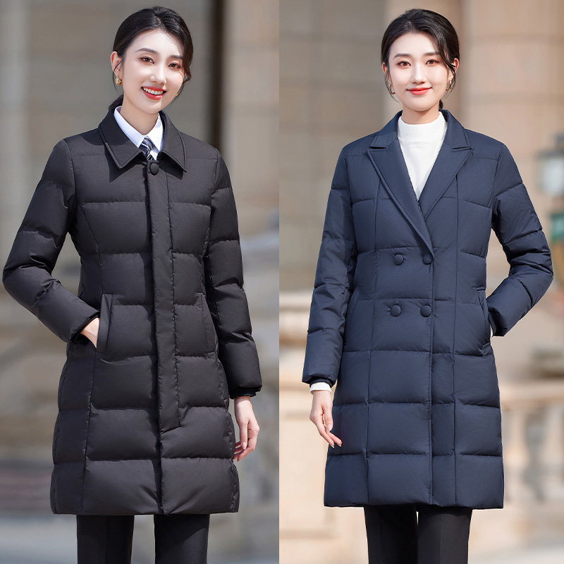 冬女款保暖职业棉服加厚羽绒棉衣
