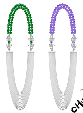 初午盘扣系列双鱼扣流苏长项链多种戴法小众气质新中式毛衣链