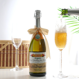 法国进口沃迪安水蜜桃无醇起泡酒婚庆气泡气泡水果无酒精苹果酒