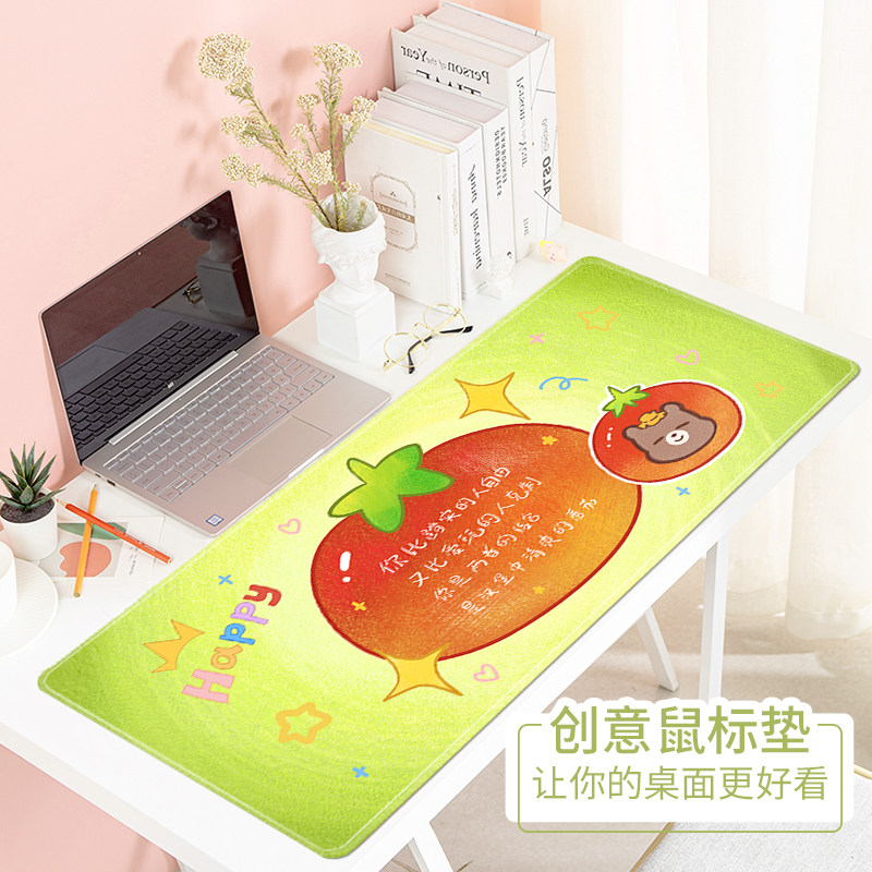 简约卡通鼠标垫加厚锁边桌垫