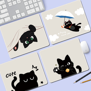 鼠标垫男女生可爱猫咪电脑桌面垫创意文字办公笔记本键盘垫书桌垫