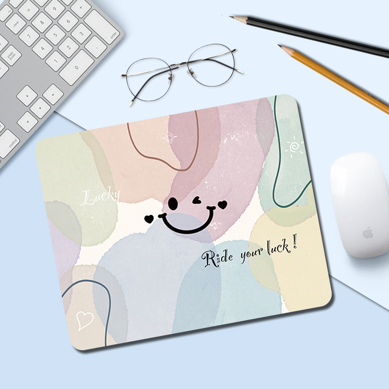 莫兰迪2025水彩滑鼠垫男女办公笔记型电脑键盘垫简约可定制防滑垫