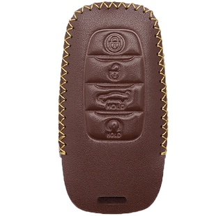 红旗H5汽车真皮钥匙套 专用2022款红旗H5遥控包 红旗H5保护扣圈链