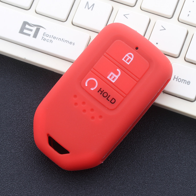 适用本田雅阁冠道URV思域CRV皓影凌派汽车硅胶钥匙包遥控套扣圈链