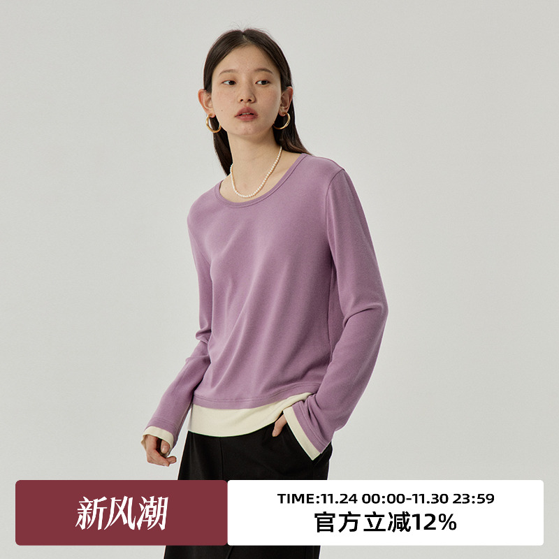 omont蛋挞家长袖通勤厚