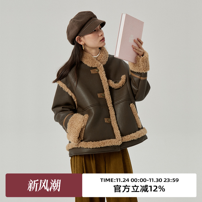 omont蛋挞家通勤常规短外套