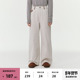 新品 9折 omont蛋挞家复古高腰宽松设计感阔腿加绒厚款 休闲裤 子