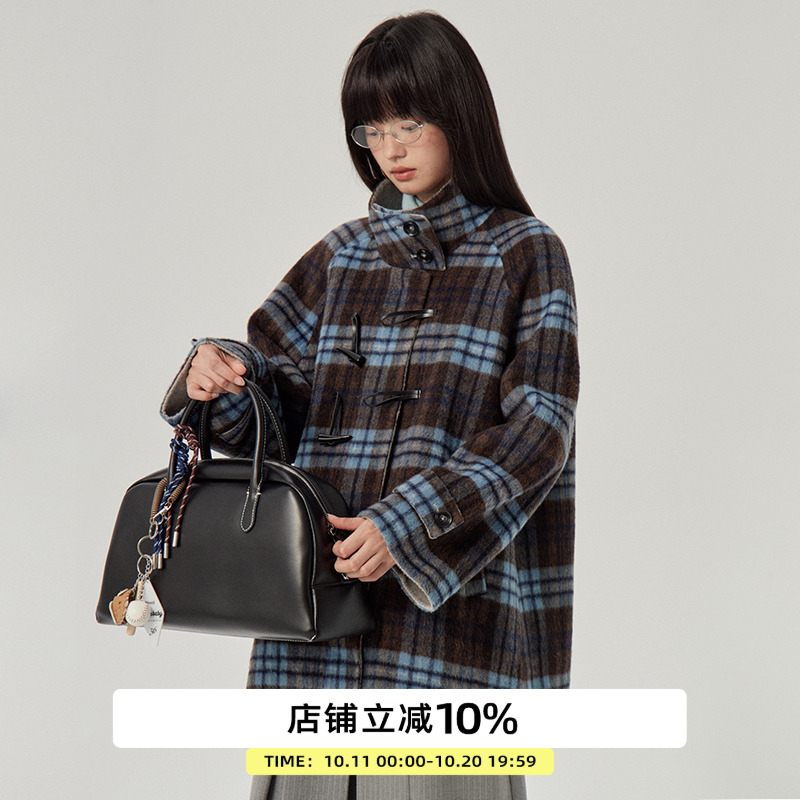 omont蛋挞家羊毛混纺毛呢外套