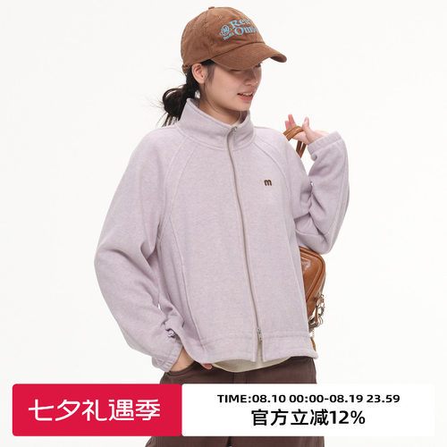 复古立领拉链宽松休闲卫衣外套
