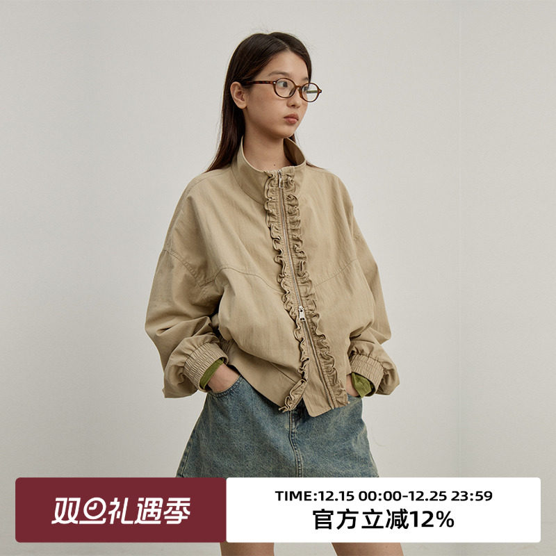 omont蛋挞家短款夹克短外套