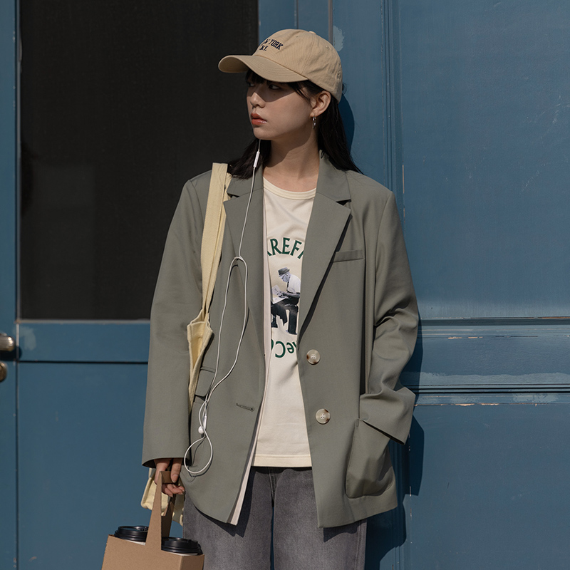 omont蛋挞家不对称绣花西装外套