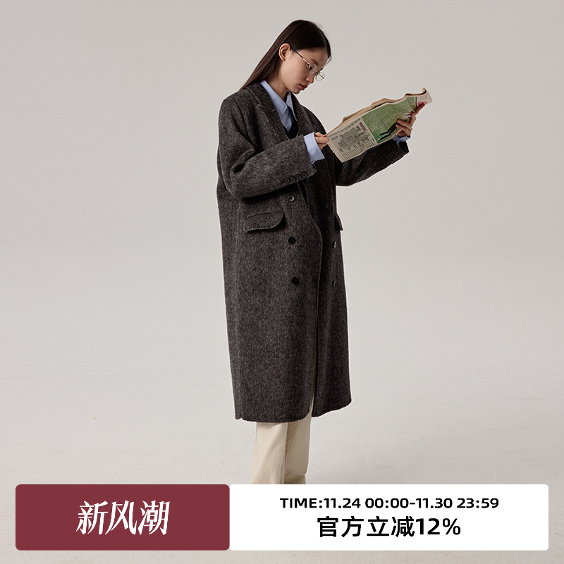 omont蛋挞家中长毛呢外套