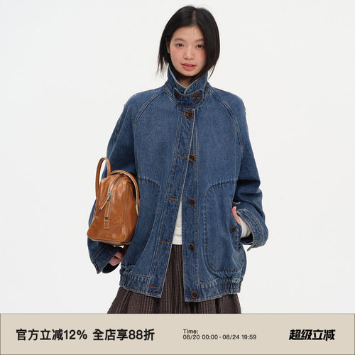 复古宽松休闲廓形感牛仔外套