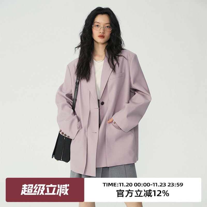 蛋挞家西装外套omont复古