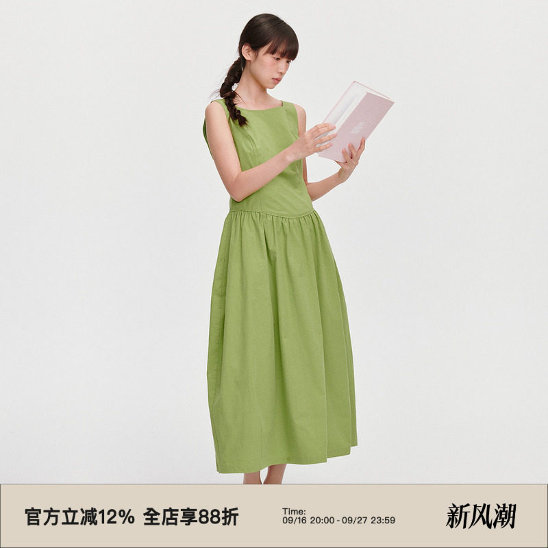 无袖/花苞型下摆/X型/背心连衣裙图片