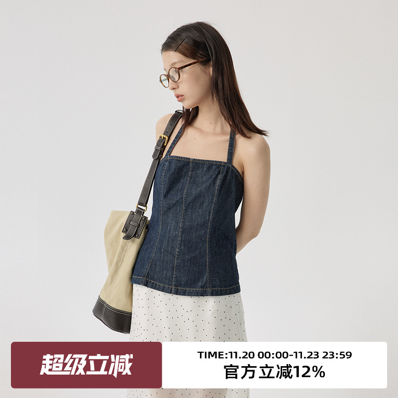 omont蛋挞家挂脖设计吊带