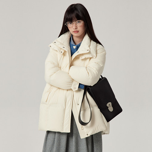omont蛋挞家中长羽绒服