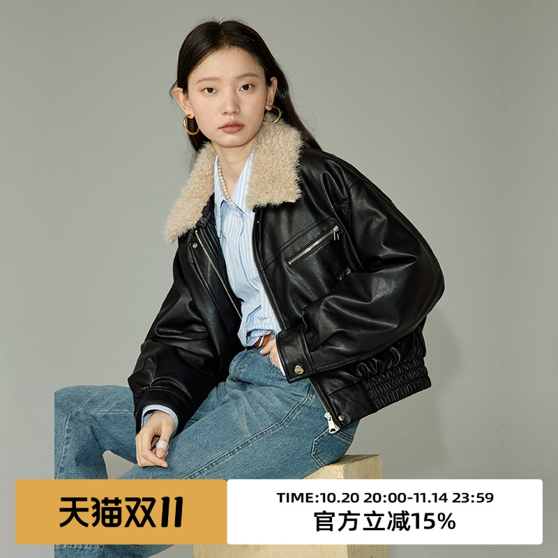 omont蛋挞家通勤短款羽绒服