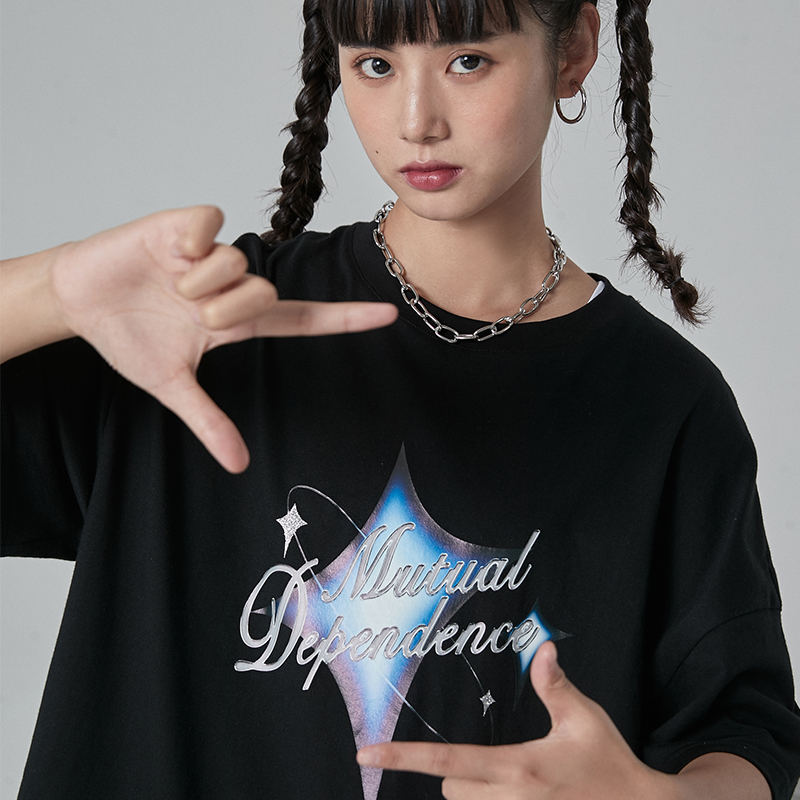 纯棉T恤夏季设计感小众宽松上衣