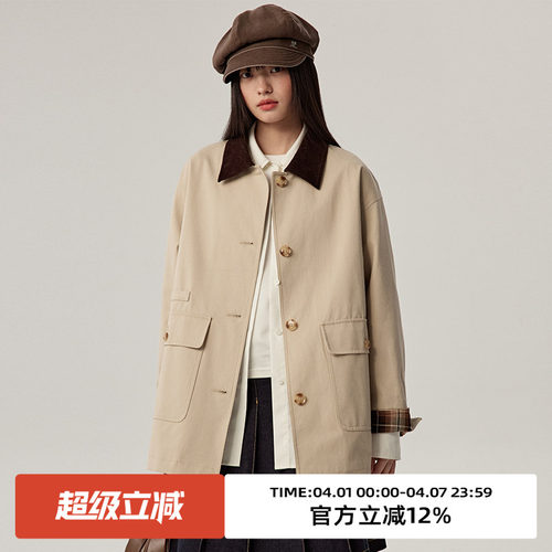 复古格子灯芯绒面料/一手长长度