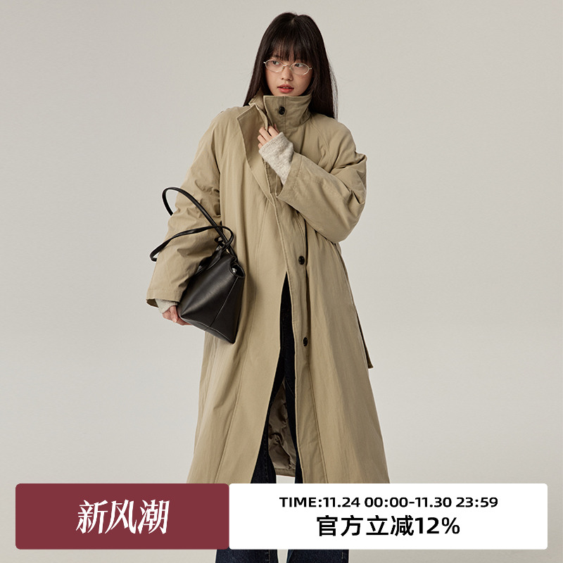 大地色系/加长版型/鹅绒羽绒服