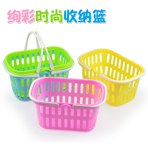 家庭收纳工具 钓鱼玩具 钓鱼筐 手提篮塑料小框 搭配钓鱼玩具套装